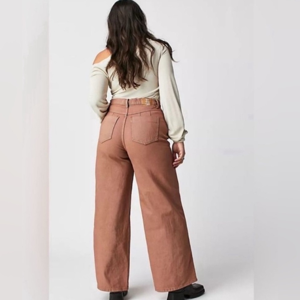 #1007 NWT Free People We The Free Crvy Gia High Rise Wide Leg size 27 - Picture 3 of 8